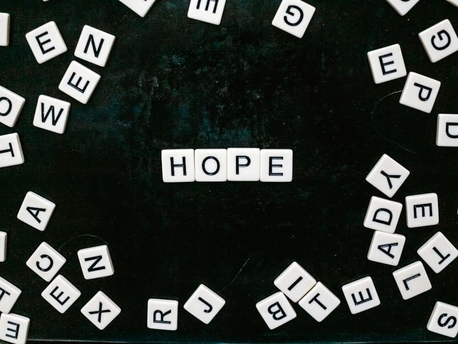 Photo writing about hope without sentimentality
