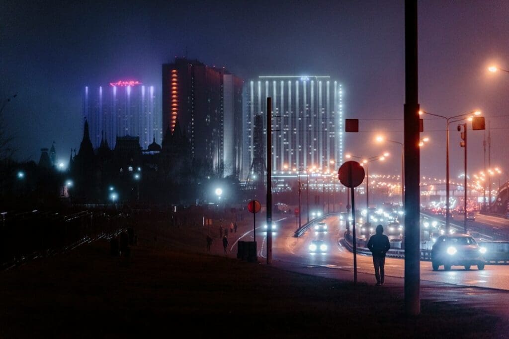Photo urban fantasy magic cityscape